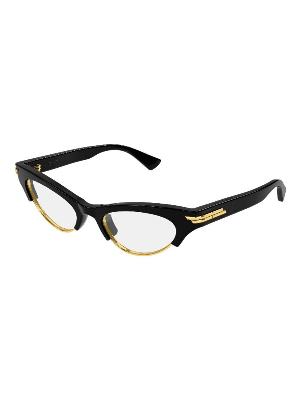 New Bottega Veneta Women's Sunglasses Black Transparent Lens Acetate Frame 009